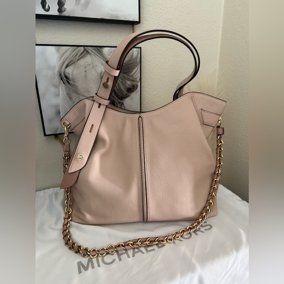Michael Kors Blush Pink Leather Tote - Picture 1 of 5